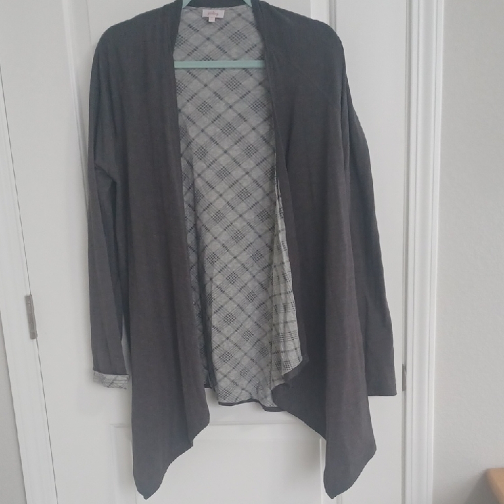 Pixley Charcoal Open Front Cardigan
